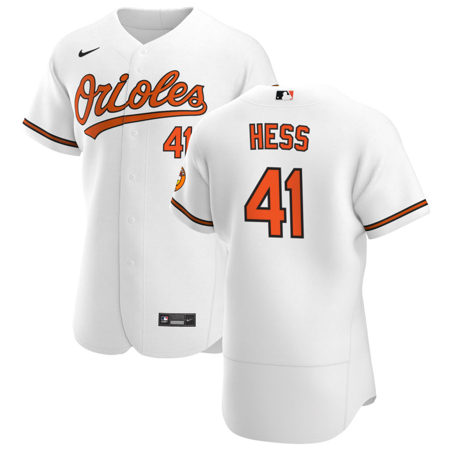 Baltimore Orioles #41 David Hess Men Nike White Home 2020 Authentic Player MLB Jersey